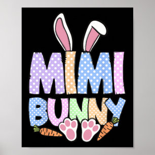 Mimi Grandma Bunny Easter Day Cute Rabbit Family M Poster