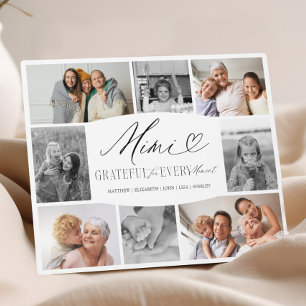 Mimi Grateful for Every Moment Photo Collage Plaque