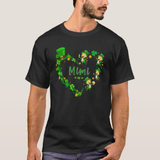 Mimi Hearts Leprechaun Shamrock Plaid St Patrick's T-Shirt