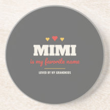 Mimi Is My Favourite Name Coaster – Grandma Gift