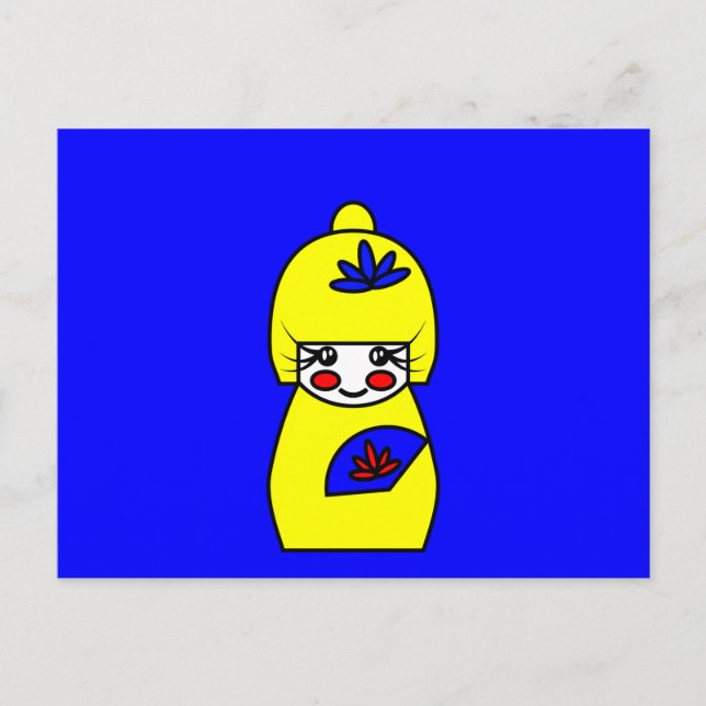 Mimi (Kokeshi Doll) Postcard (Front)