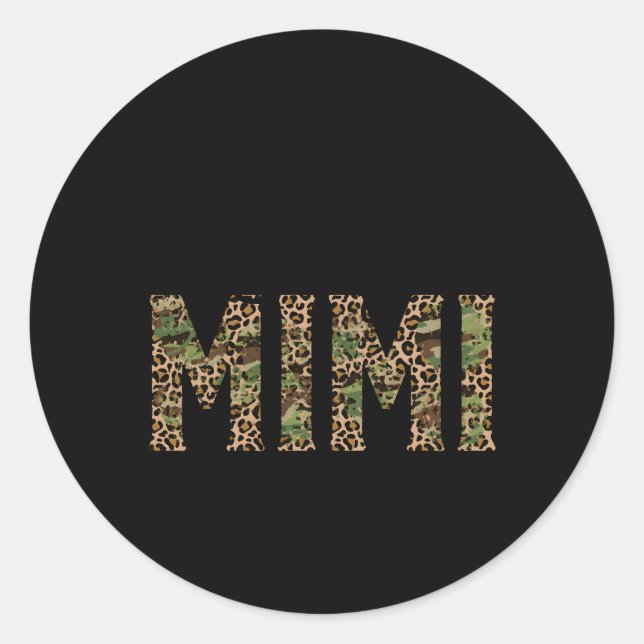 Mimi Leopard Grandma Mimi Of Mimi Classic Round Sticker (Front)