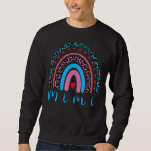 Mimi Leopard Rainbow Mothers Day For Women Mom Wi Sweatshirt