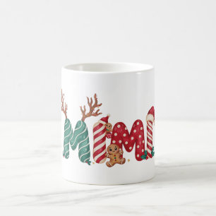 Mimi Mom Christmas Gingerbread Candy Cane Reindeer Coffee Mug
