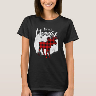 Mimi Moose Red Plaid Buffalo Matching Family Pajam T-Shirt