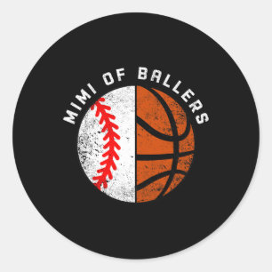 Mimi Of Byllers Fun Bysebyll Bysketbyll Mimi Classic Round Sticker