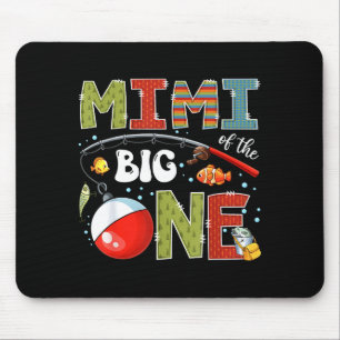 Mimi of the big one fishing 1st birthday boy party mouse pad