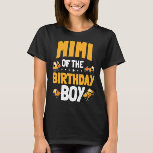 Mimi Of The Birthday Boy Construction Worker Bday  T-Shirt