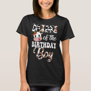 Mimi Of The Birthday Boy Cow Farm 1St Birthday Boy T-Shirt