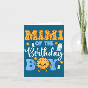 Mimi Of The Birthday Boy Funny Milk And Cookies Pa Card