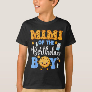 Mimi Of The Birthday Boy Funny Milk And Cookies Pa T-Shirt