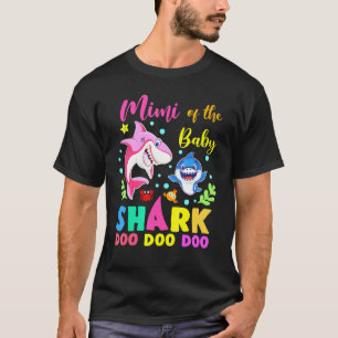 Mimi Of The Birthday Boy Shark Pink Blue Doo Doo T-Shirt