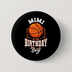 Mimi Of The Birthday Boy Sketll Theme Bday Party 2 Inch Round Button