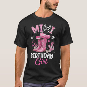 Mimi Of The Birthday Girl Pink Cowgirl Western Cow T-Shirt