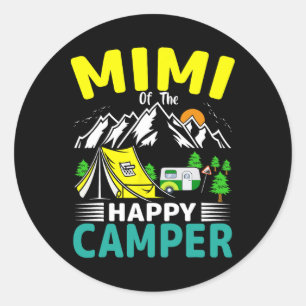 Mimi Of The Camper Grandma 1st Birthday Family Cam Classic Round Sticker