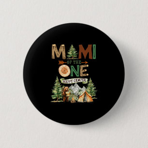 Mimi of the one happy camper 1st birthday camping 2 inch round button