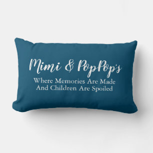 Mimi Pop Pop Place Home Grandparent Lumbar Pillow