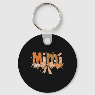Mimi Pumpkin Fall Coquette Bow Thanksgiving Mom Wo Keychain