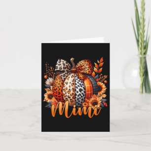 Mimi Thanksgiving Leopard Pumpkin Sunflower Coquet Card