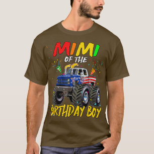 Mimi The Birthday Boy Monster Truck Birthday Party T-Shirt