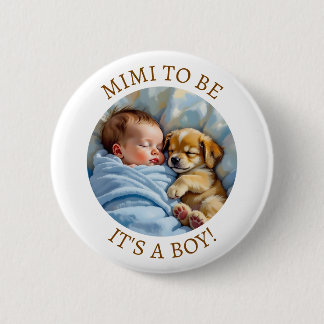 Mimi to Be | Boy's Baby Shower 2 Inch Round Button