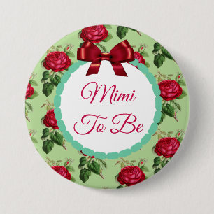 Mimi to be Floral Burgundy Roses Button