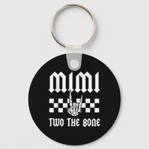 Mimi Two The Bone Skeleton Hand 2nd Birthday Boy G Keychain