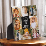 Mimi We Love You Hearts Modern Photo Collage Plaque<br><div class="desc">The Mimi We Love You Heart Modern Photo Collage Plaque is a touching and personalized gift that showcases your love for your grandmother. This beautifully designed plaque features a heart-shaped photo collage, allowing you to add your favourite family pictures in a modern and stylish layout. The heartfelt "We Love You,...</div>