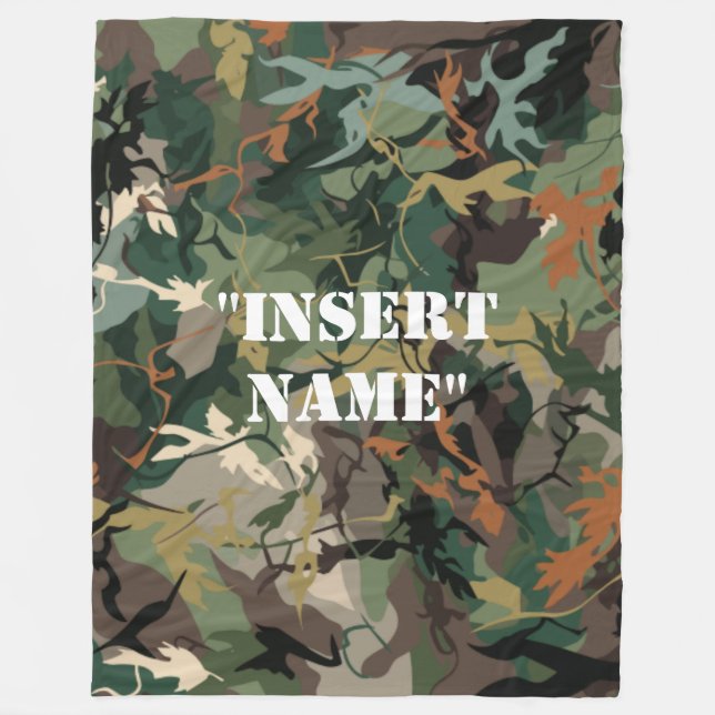 Mimicking Nature: The Science of Camouflage Fleece Blanket (Front)