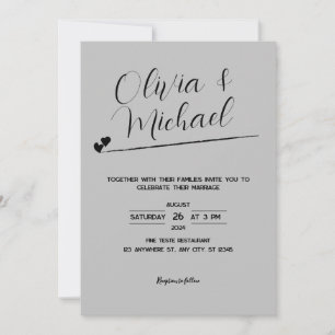 Mimimalist, elegant Wedding Invitation