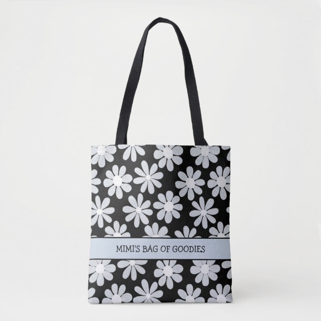 Mimi's Bag of Goodies Boho Daisy tote bag (Front)