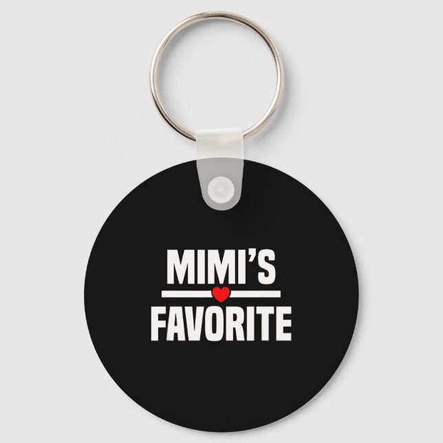 Mimi's Favorite Granhild Funny Grandson Granddaugh Keychain (Front)
