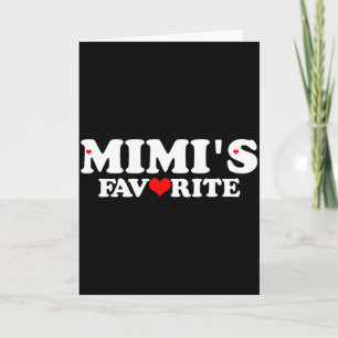 Mimis Favorite With Red Heart Card