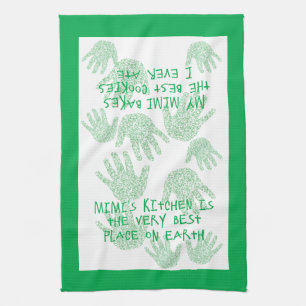 Mimi's kitchen Green  Grandmother gift Towel