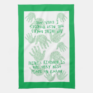 Mimi's kitchen Green Grandmother gift Towel