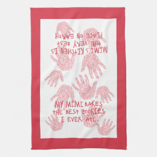 Mimi's kitchen Red  Grandmother gift Towel