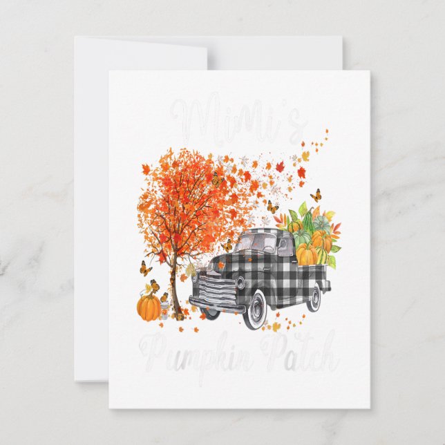Mimis Pumpkin Patch Truck Art, Mimi Happy  Invitation (Front)