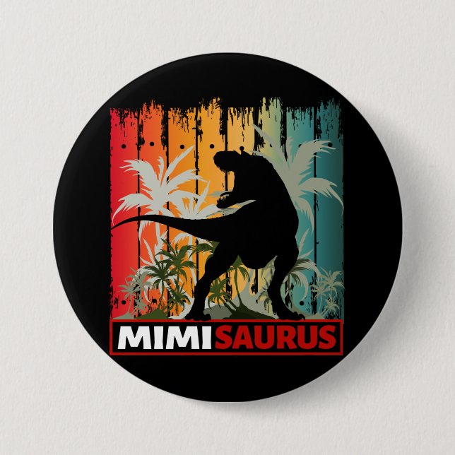 MIMISAURUS DINOSAUR LOVER 3 INCH ROUND BUTTON (Front)
