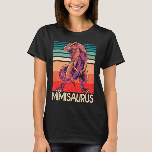 MimiSaurus T Rex T  Mimi Saurus Dinosaur T-Shirt (Front)