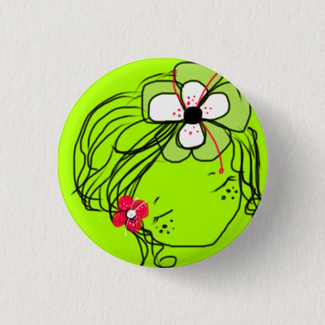 mimiyoya girl:: Rae 1 Inch Round Button (Front)