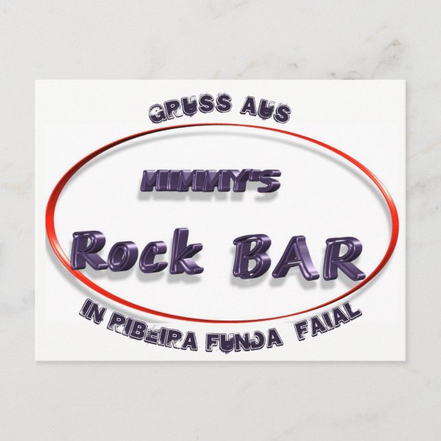 Mimmy's Rock Bar Postcard (Front)