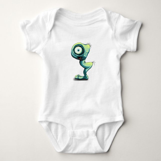Mimo a Cute Mini Monster Baby Bodysuit (Front)