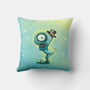Mimo a Cute Mini Monster Starry Sky Throw Pillow
