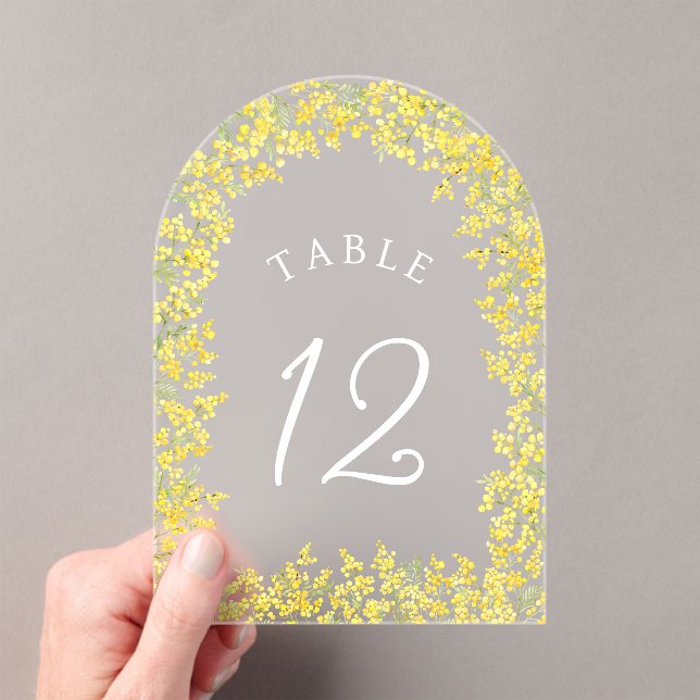 Mimosa Acrylic Table Number (Insitu (Handheld))