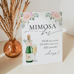 Mimosa Bar Bridal Shower Pedestal Sign