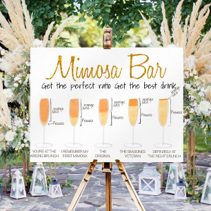Mimosa Bar brunch Beverages Juice Mixing Sign