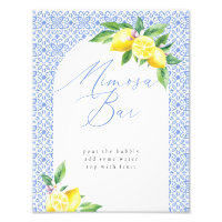 Mimosa Bar Lemon Italian Blue Tile