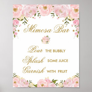 Mimosa Bar Mariage Décoration Flore Rose Push