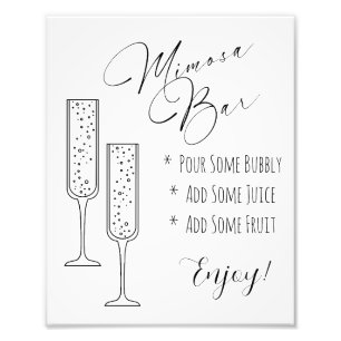 Mimosa Bar Sign – Bubbly Bar Display