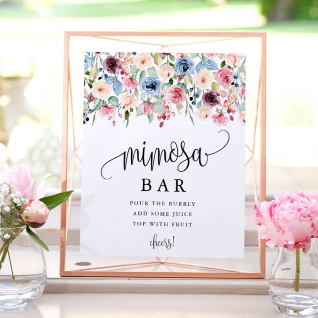 Mimosa Bar Watercolor Flower Bloom Personalized Poster (Creator Uploaded)